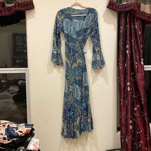 Boho wrap around summer dress!